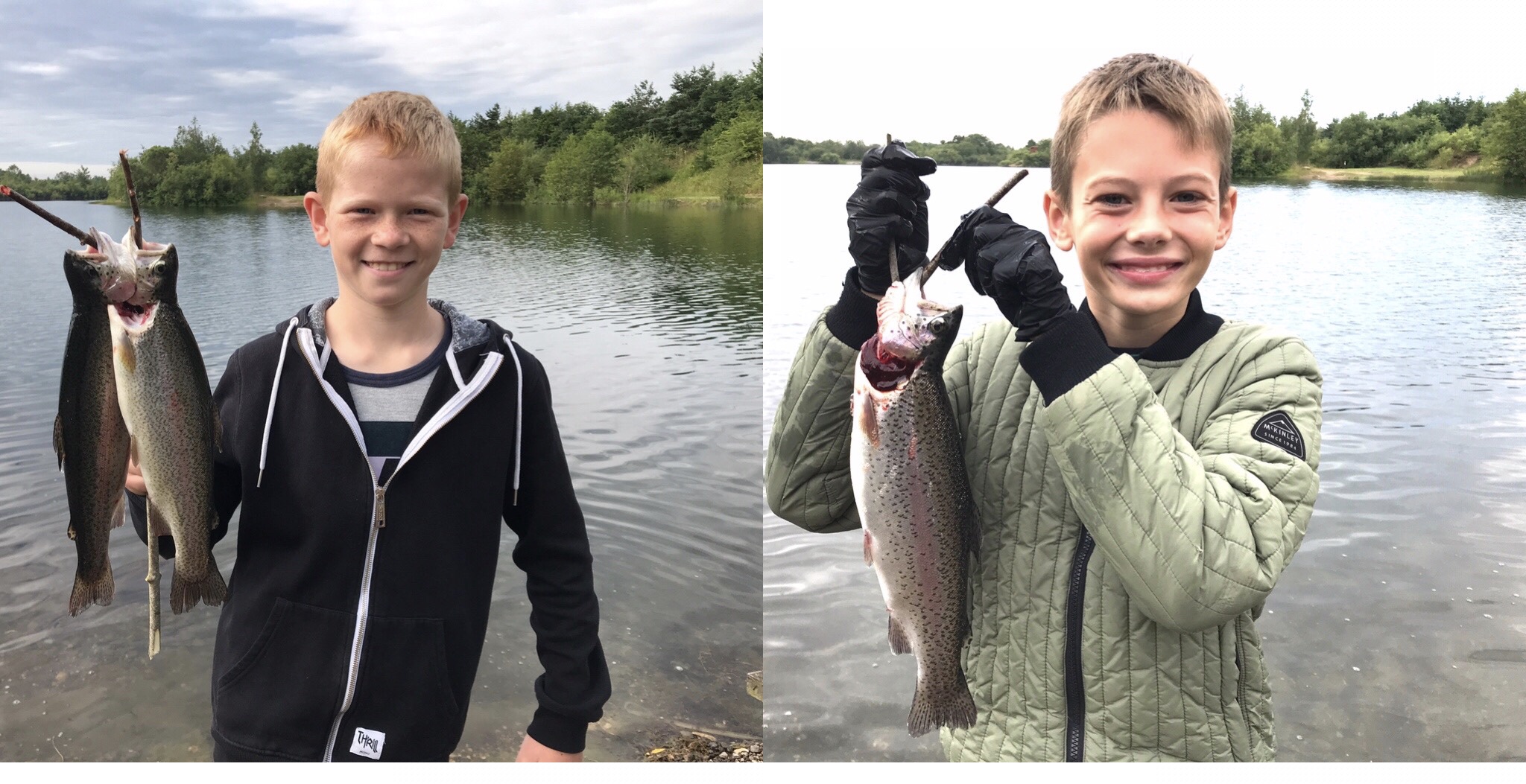 Mjøls Lystfiskeri: Benjamin og Matthias fangede aftensmaden Mjøls Lystfiskeri: Benjamin og Matthias fangede aftensmaden